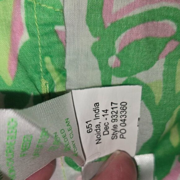 Lilly Pulitzer Shirt Dress Tunic Green and Pink Long sleeve Colorful - Picture 13 of 15